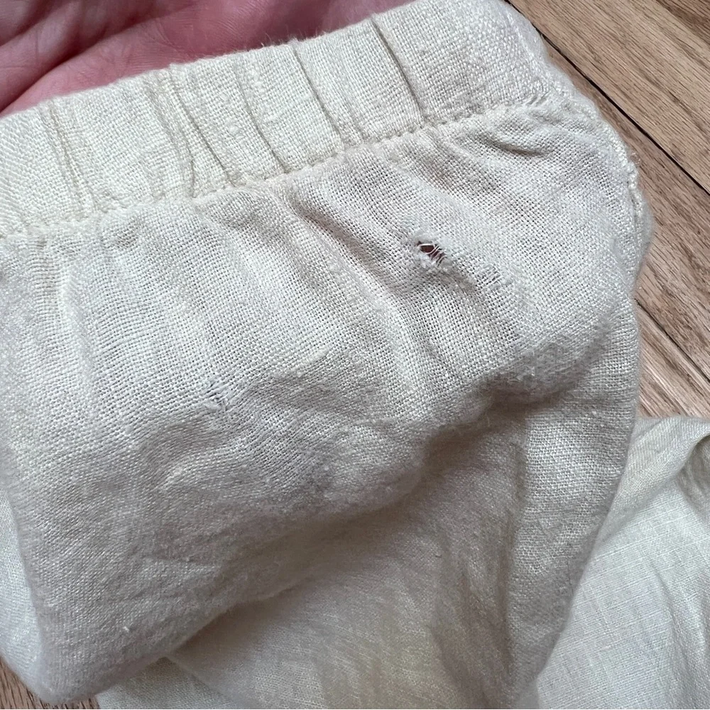 Flax Linen Trousers Pants Size P - Picture 10 of 15